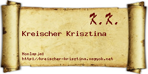 Kreischer Krisztina névjegykártya