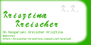 krisztina kreischer business card